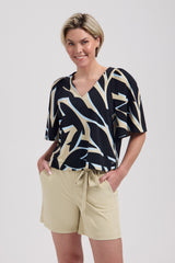 lady day top jason leya print