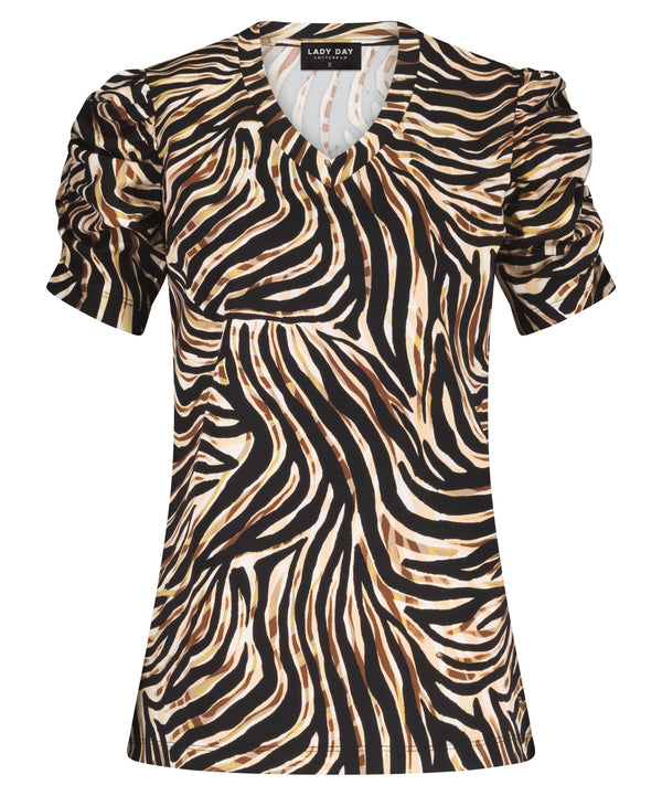 lady day top toya tirza print