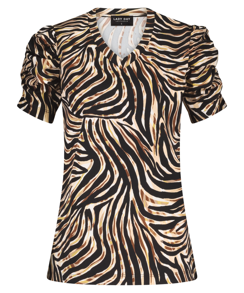 lady day top toya tirza print