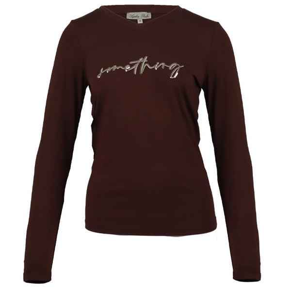 sophia perla top xiva brown