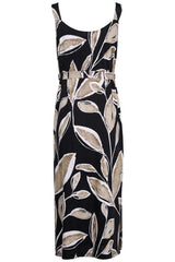batida dress 2402 leaves print sand