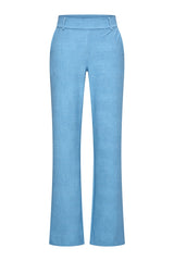mi piace travel flared broek 202624 bonded bleached denim print