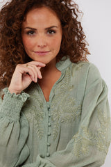 jade green blouse nancay van c&s the label