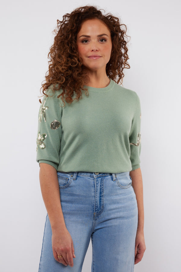c&s the label trui mylo jade green