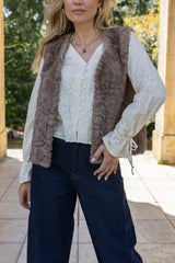 elvira casuals gilet quinn brown fur