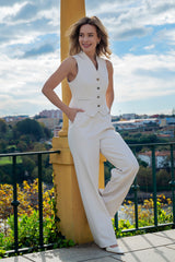 elvira gilet moise offwhite