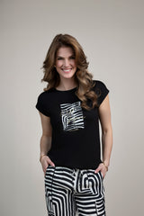elvira t-shirt safari black