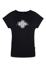 elvira t-shirt bloom black