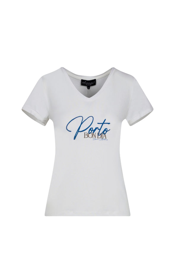 elvira t-shirt bon dia off white