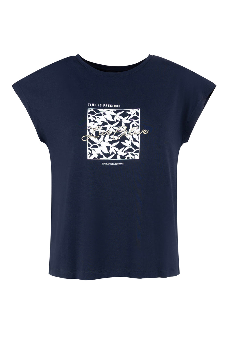elvira t-shirt live navy