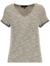 elvira casuals top angela khaki melange