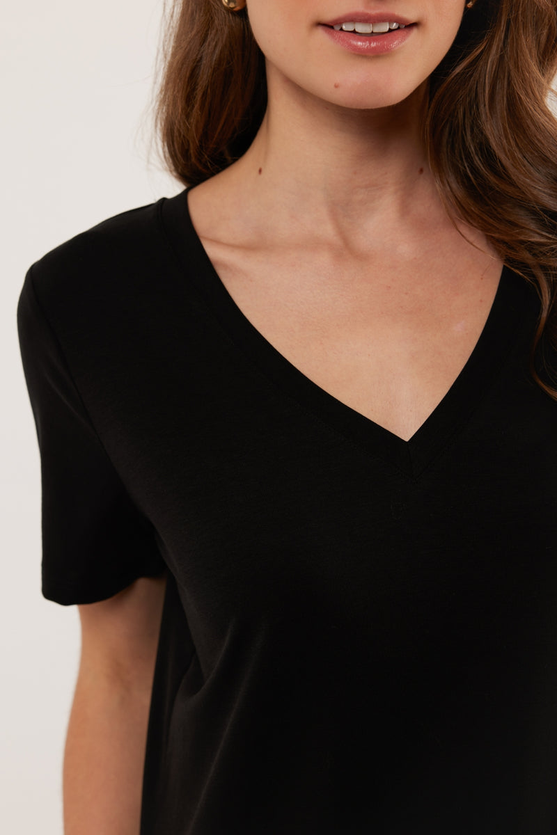shirt siv met v-hals gmaxx