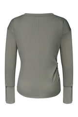 Kimara- Top Kelsey LS-Olive Mirage