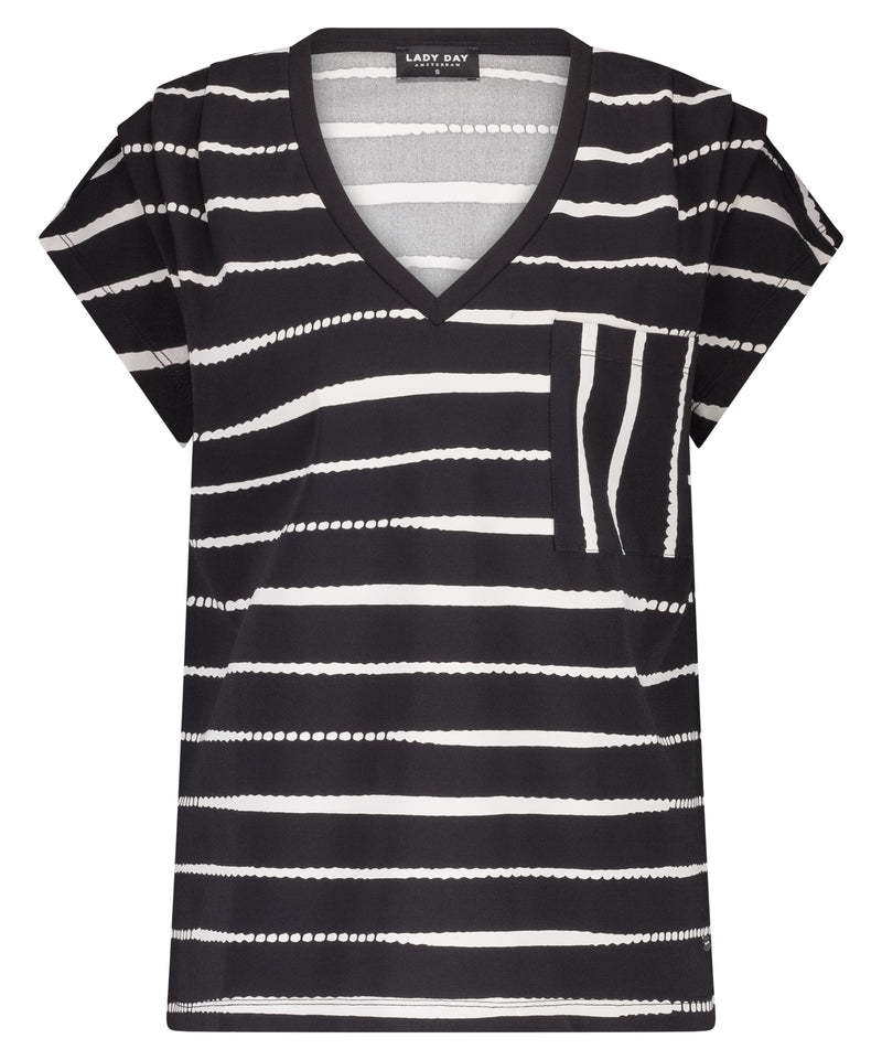 lady day top kat painted stripe print