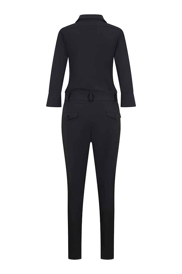 zwarte jumpsuit van mi piace