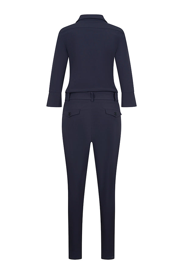 mi piace donkerblauwe jumpsuit 202033