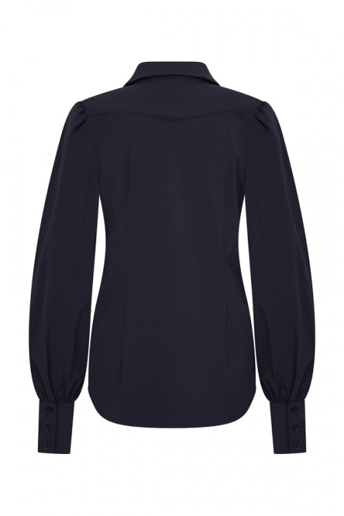 Mi Piace Travelstof Blouse 202037 Dark Blue