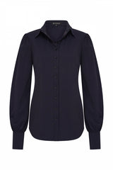 mi piace travel blouse met pofmouwen 202037 donkerblauw