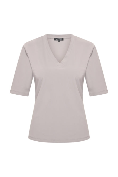 mi piace top V-hals 202271 elephant grey