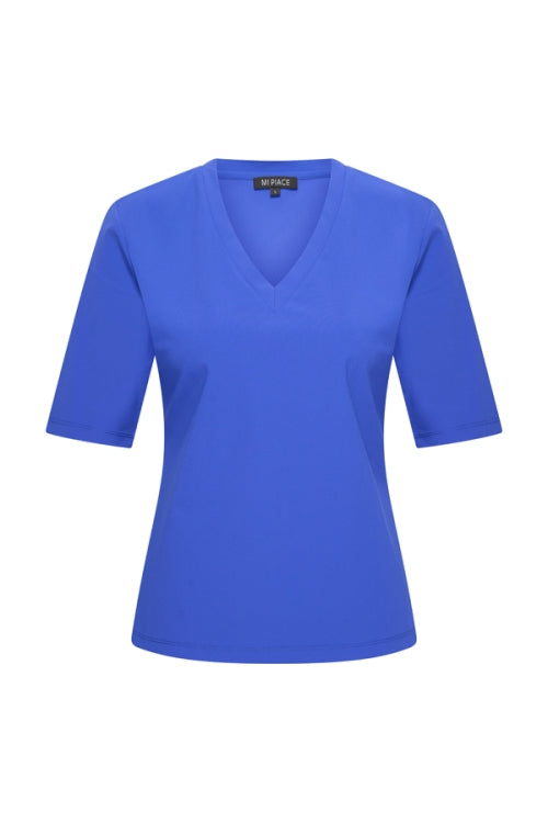 mi piace top met v-hals 202271 kobalt