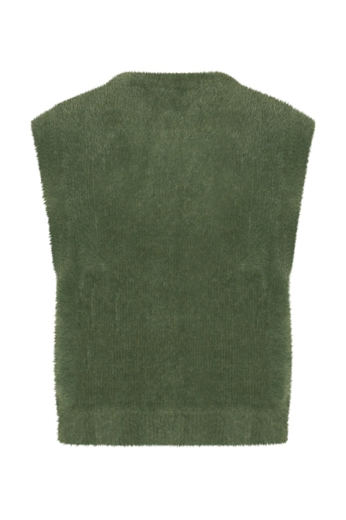 legergroene mouwloze vest 20268 mi piace
