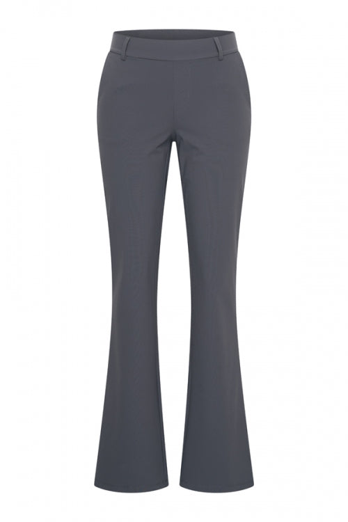 mi piace bonded flared broek 202633 dark grey