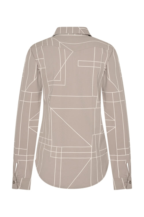 geometric print blouse van mi piace