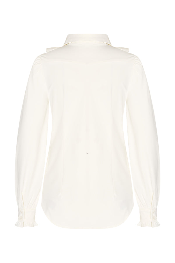 Mi Piace Travelstof Blouse 60840 Offwhite