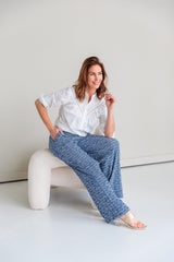 ned broek Sianda Blue Lolite Stripe Twist