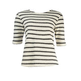 NED Top Valencian 1/2 SS Optical White Rows of Diamonds Ajour